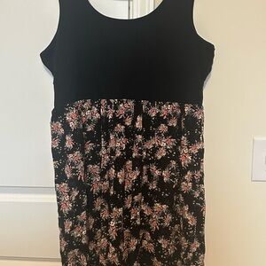 Torrid Black Floral Mini Dress